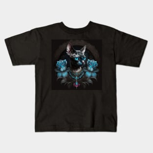 Sphynx Dark Goddess Kids T-Shirt